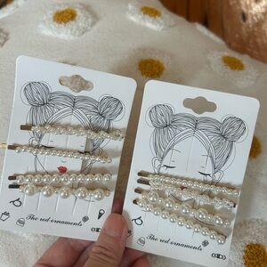 Trendy Faux Pearl Beaded Hair Bobby Pin 2 packs